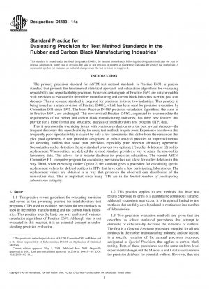 Standardpraxis zur Bewertung der Präzision von Testmethodenstandards in der Gummi- und Rußherstellungsindustrie