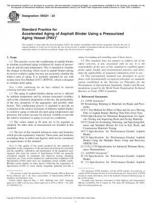Standardpraxis für die beschleunigte Alterung von Asphaltbindemitteln unter Verwendung eines Druckalterungsgefäßes (PAV)