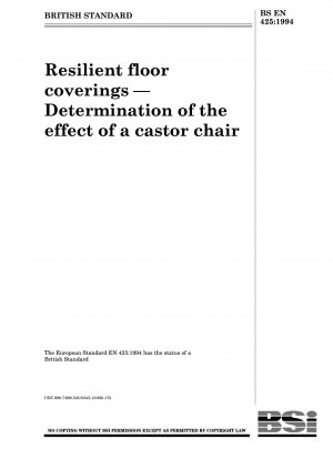 Elastische Bodenbeläge – Bestimmung der Wirkung eines Stuhlrollens