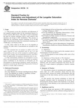 Standardpraxis zur Berechnung und Anpassung des Langelier-Sättigungsindex für Umkehrosmose