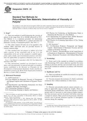 Standardtestmethoden für Polyurethan-Rohstoffe: Bestimmung der Viskosität von Polyolen
