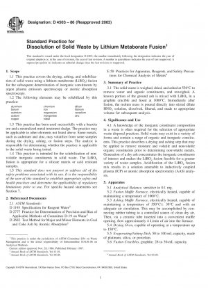 Standardpraxis für die Auflösung fester Abfälle durch Lithiummetaboratfusion