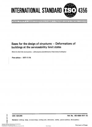 Grundlagen für die Bemessung von Bauwerken; Verformungen von Bauwerken im Grenzzustand der Gebrauchstauglichkeit