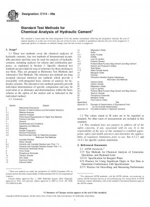Standardtestmethoden für die chemische Analyse von hydraulischem Zement