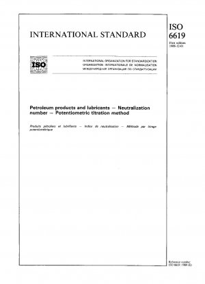 Erdölprodukte und Schmierstoffe; Neutralisationszahl; potentiometrische Titrationsmethode