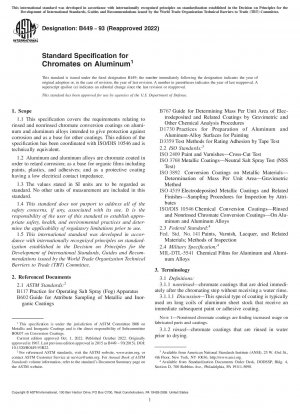 Standardspezifikation für Chromate auf Aluminium