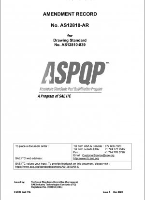 AS12810-839AR Änderungsprotokoll zum Zeichnungsstandard Nr. AS12810-839