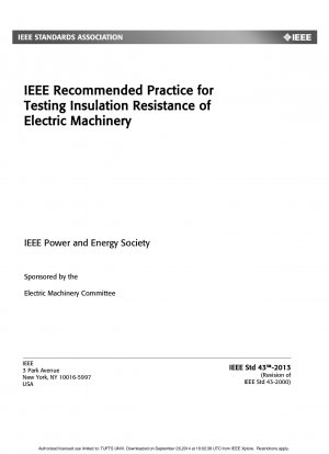 Von der IEEE empfohlene Vorgehensweise zum Testen des Isolationswiderstands elektrischer Maschinen