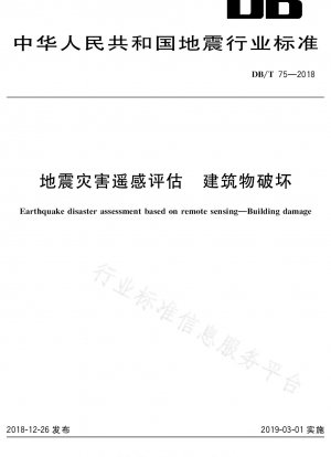Erdbebenkatastrophen-Fernerkundungsbewertung von Gebäudeschäden
