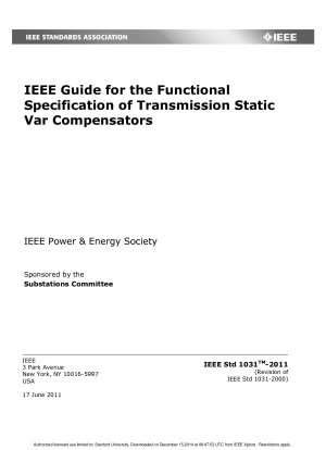 IEEE-Leitfaden für die Funktionsspezifikation von Transmission Static Var Compensators