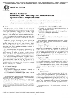 Standardpraxis zur Erstellung und Kontrolle spektrochemischer Analysekurven für Funkenatomemissionen
