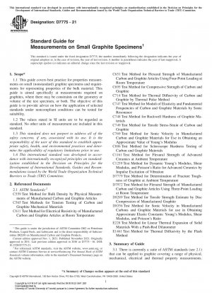 Standardhandbuch für Messungen an kleinen Graphitproben
