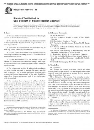 Standardtestmethode für die Siegelfestigkeit flexibler Barrierematerialien