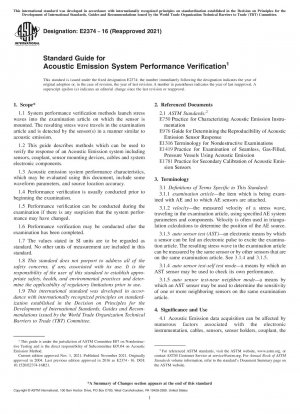 Standardhandbuch für die Leistungsüberprüfung akustischer Emissionssysteme