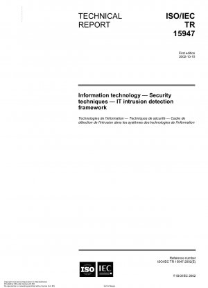Informationstechnologie – Sicherheitstechniken – IT-Intrusion-Detection-Framework