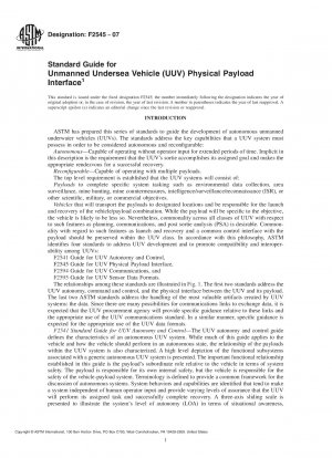 Standardhandbuch für die physische Nutzlastschnittstelle unbemannter Unterwasserfahrzeuge (UUV).