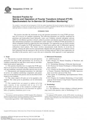 Standardpraxis für die Einrichtung und den Betrieb von Fourier-Transformations-Infrarotspektrometern (FT-IR) zur Überwachung des Ölzustands im Betrieb