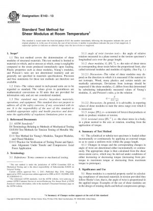 Standardtestmethode für den Schermodul bei Raumtemperatur