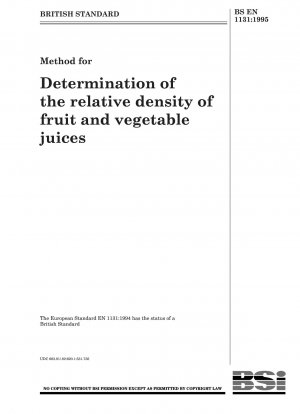 Methode zur Bestimmung der relativen Dichte von Obst- und Gemüsesäften