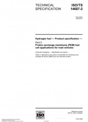 Wasserstoffkraftstoff – Produktspezifikation – Teil 2: Anwendungen von Protonenaustauschmembran-Brennstoffzellen (PEM) für Straßenfahrzeuge