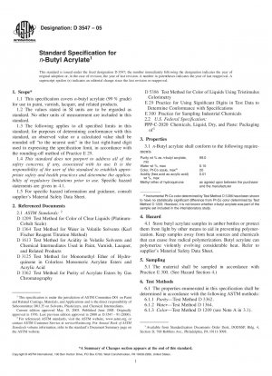 Standardspezifikation für n-Butylacrylat