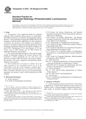 Standardpraxis für Computerradiologie (photostimulierbare Lumineszenzmethode)