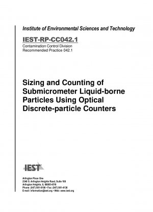 Größenbestimmung und Zählung von Partikeln im Submikrometerbereich in Flüssigkeiten mithilfe optischer Zähler für diskrete Partikel