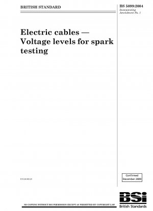 Elektrokabel – Spannungspegel für die Funkenprüfung