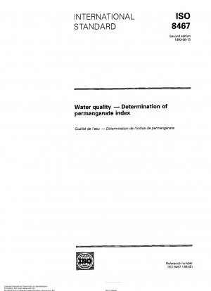 Wasserqualität; Bestimmung des Permanganat-Index