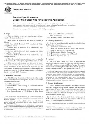 Standardspezifikation für kupferkaschierten Stahldraht für elektronische Anwendungen
