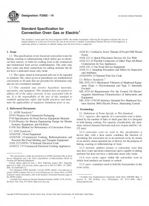 Standardspezifikation für Konvektionsöfen mit Gas oder Elektro