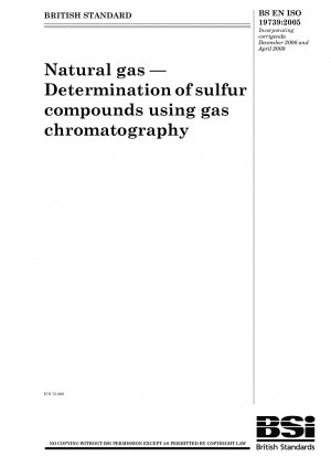 Erdgas – Bestimmung von Schwefelverbindungen mittels Gaschromatographie