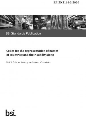 Codes für die Darstellung von Ländernamen und deren Unterteilungen - Code für früher verwendete Ländernamen