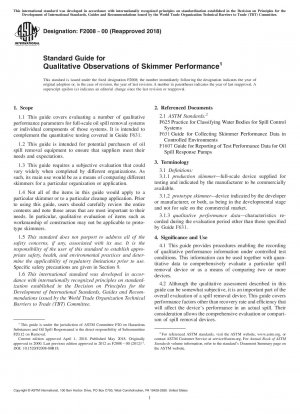 Standardhandbuch für qualitative Beobachtungen der Skimmerleistung