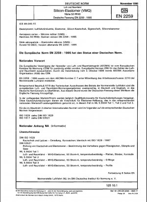 Luft- und Raumfahrt - Silikonkautschuk (VMQ) - Härte 50 IRHD; Deutsche Fassung EN 2259:1995