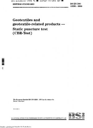 Geotextilien und geotextilverwandte Produkte – Statischer Durchstoßtest (CBR-Test) ISO 12236: 1996