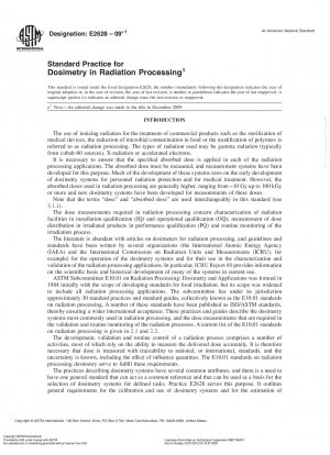 Praxis für Dosimetrie in der Strahlungsverarbeitung