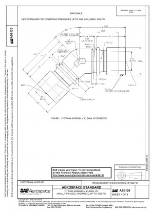 Fitting-Baugruppe, Winkelstück, 45° axial gestaucht, hydraulisch, bis zu 1500 PSI