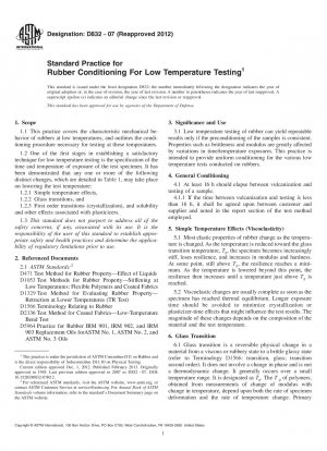 Standardpraxis für die Gummikonditionierung für Tests bei niedrigen Temperaturen