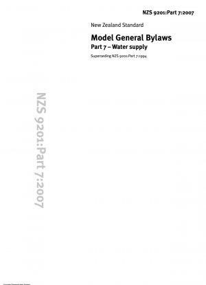 Muster-Allgemeine Satzung Teil 7 – Wasserversorgung