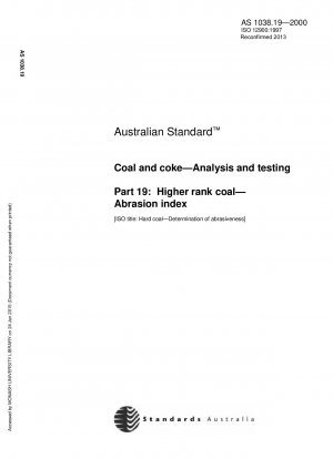 Kohle- und Koksanalyse und Prüfung des Advanced Coal Wear Index
