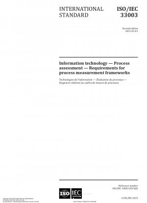 Informationstechnologie - Prozessbewertung - Anforderungen an Prozessmessrahmen