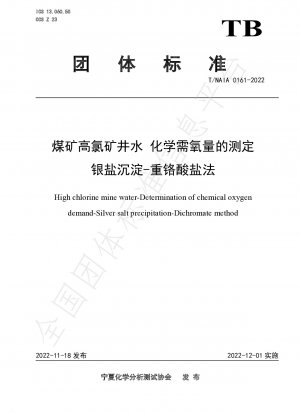 Bestimmung des chemischen Sauerstoffbedarfs in Grubenwässern mit hohem Chlorgehalt in Kohlebergwerken mittels der Silbersalzfällungs-Dichromat-Methode