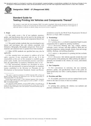 Standardhandbuch zum Testen von Druckfarbenträgern und deren Komponenten
