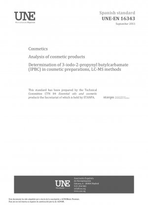 Kosmetika - Analyse kosmetischer Produkte - Bestimmung von 3-Iod-2-propinylbutylcarbamat (IPBC) in kosmetischen Zubereitungen, LC-MS-Methoden