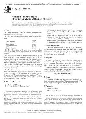 Standardtestmethoden für die chemische Analyse von Natriumchlorid