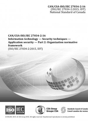 Informationstechnologie – Sicherheitstechniken – Anwendungssicherheit – Teil 2: Normativer Rahmen der Organisation