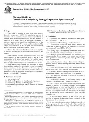 Standardhandbuch für die quantitative Analyse mittels energiedispersiver Spektroskopie