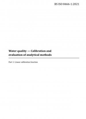 Wasserqualität. Kalibrierung und Bewertung analytischer Methoden – Lineare Kalibrierfunktion