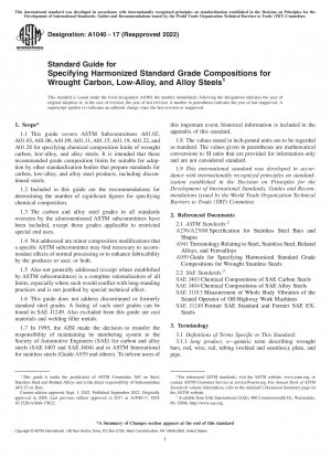 Standardhandbuch zur Festlegung harmonisierter Standardsortenzusammensetzungen für Kohlenstoffknet-, niedriglegierte und legierte Stähle